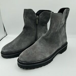 Aquatalia Gray Suede Ankle Boots